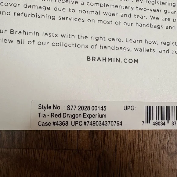 Brahmin NWT Tia - Red Dragon Experium Snake Print Tote - Picture 14 of 14